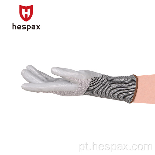 Luvas de látex de proteção contra cortes de Hespax, luvas de látex